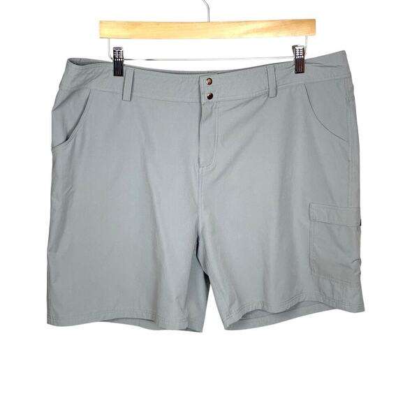 💰Willet Grey Nylon High Rise Cargo Shorts- Size 18 - Picture 1 of 5